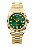 ساعت مچی رولکس دی‌دیت | Rolex Day-Date | طلایی صفحه سبز رپلیکا ایتالیا