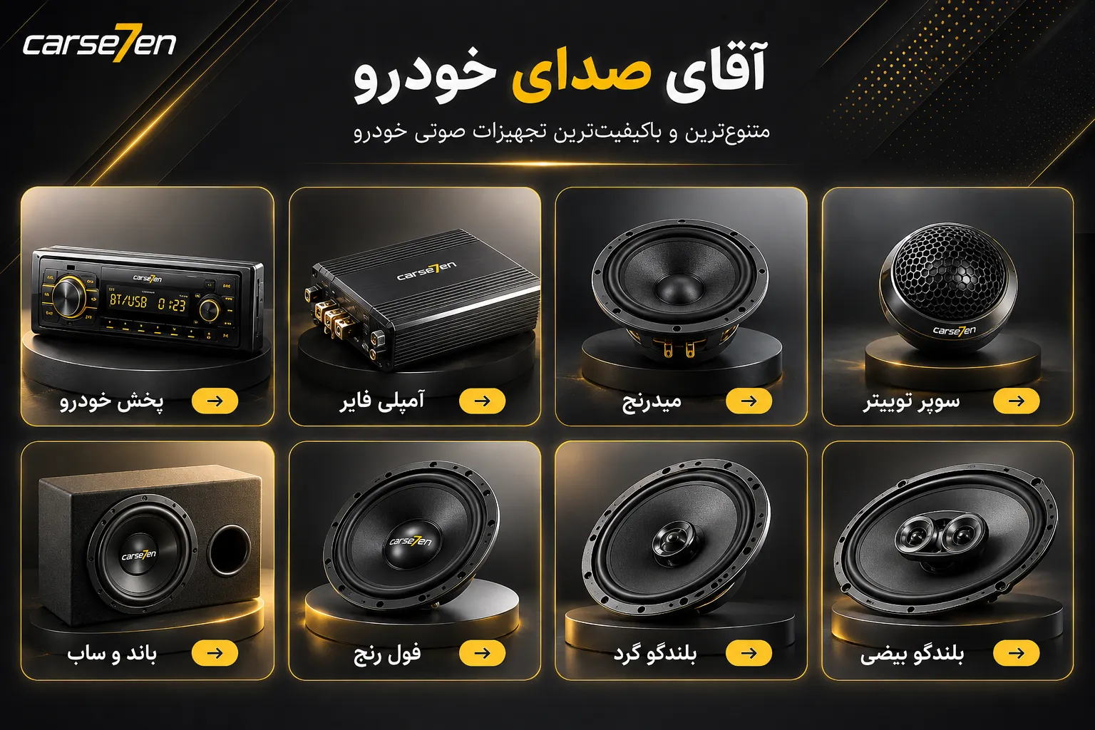 دسته بندی سیستم صوتی خودرو کارسون