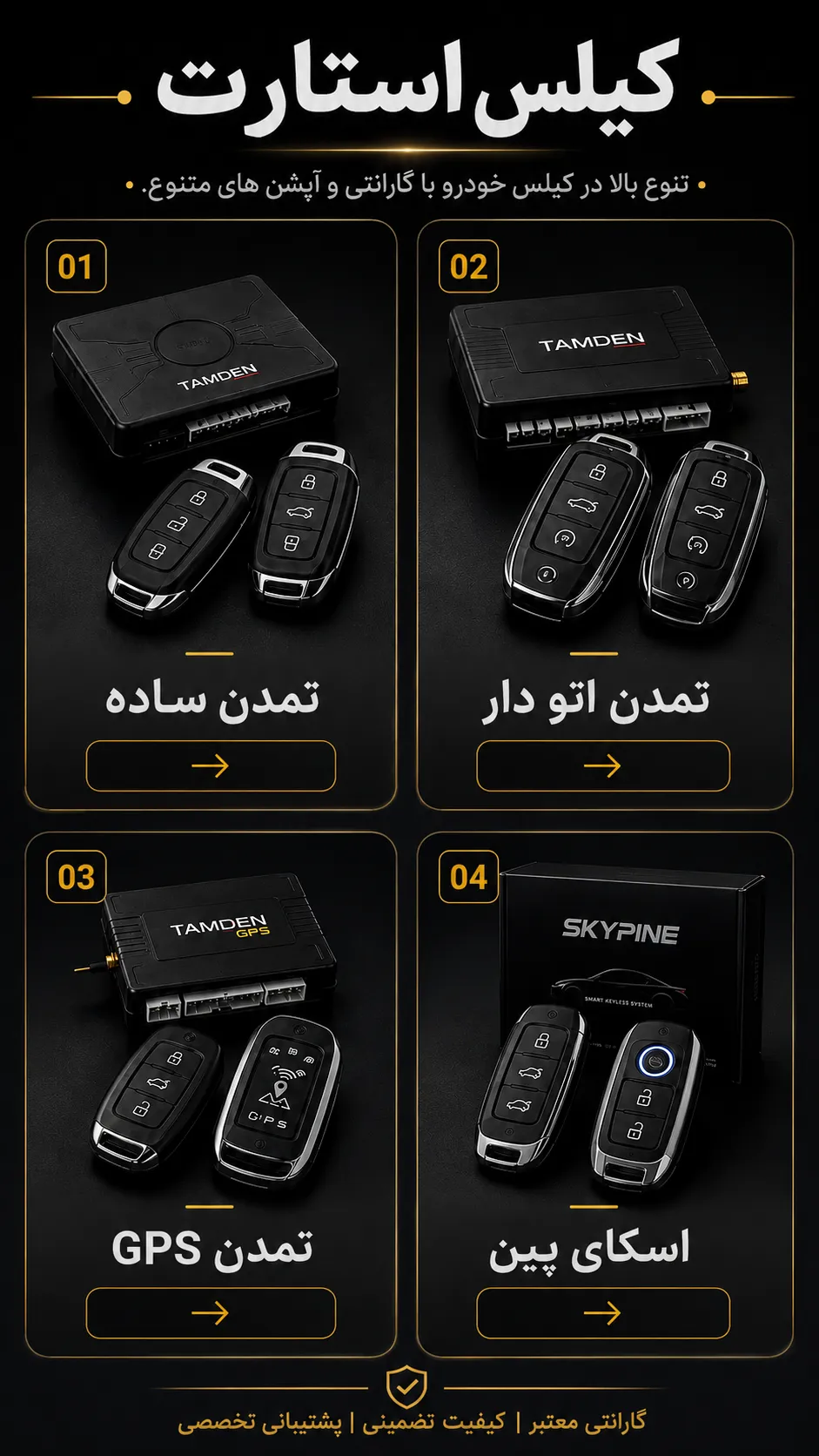 دسته بندی کیلس استارت خودرو کارسون
