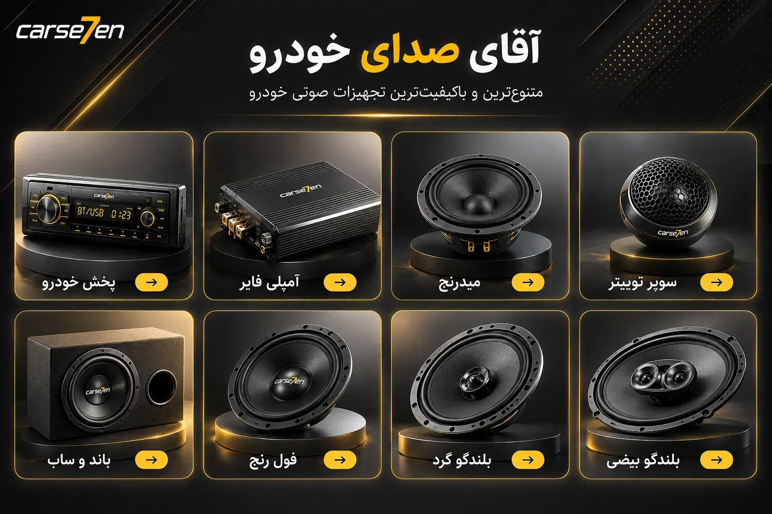 دسته بندی سیستم صوتی خودرو کارسون